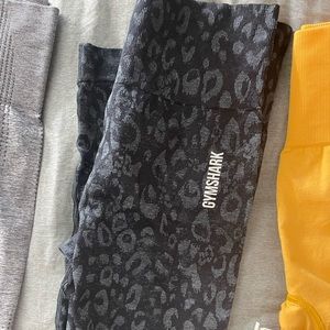 Gymshark animal print leggings with scrunch